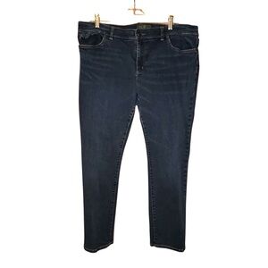 Lauren Ralph Lauren Modern Skinny Jeans‎ Size 16 Dark Wash Stretch Denim Premium